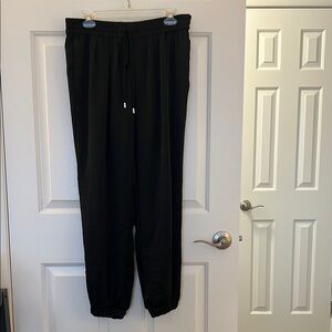 Zara Black baggy pants with Tie and elastic Waistband